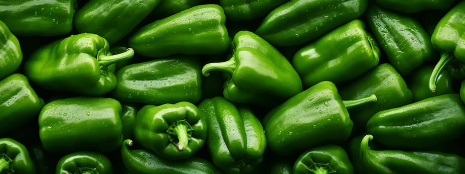 Green Bell Pepper, fresh and healthy vegetable texture background