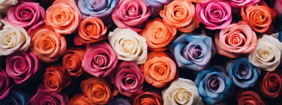 Colorful roses seamless texture background