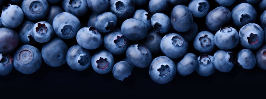 Fresh blueberry texture background. Macro seamless pattern of blueberry berries