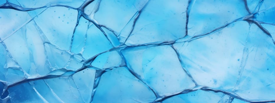 Abstract ice texture. A network of cracks on a piece of blue ice seamless pattern