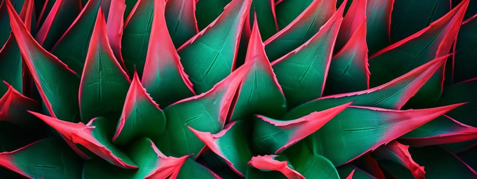 Fresh pink aloe vera leaves with texture background