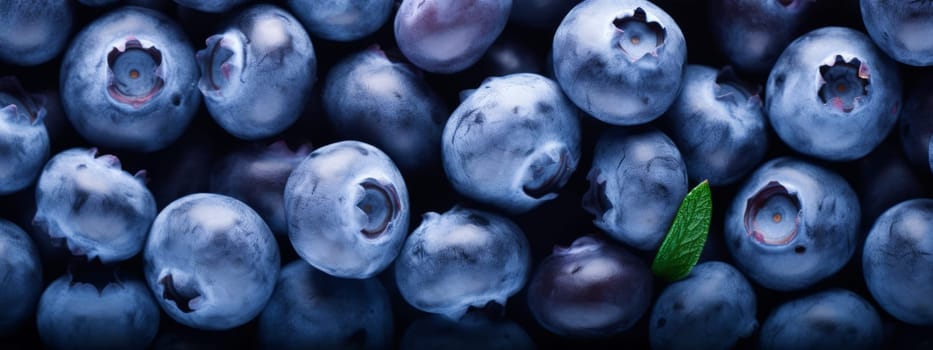 Fresh blueberry texture background. Macro seamless pattern of blueberry berries