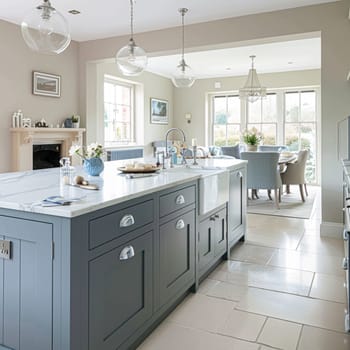 Bespoke kitchen design, country house and cottage interior design, English countryside style renovation and home decor idea