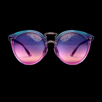 Sunglasses with Reflection of Tropical Paradise Beach on it, Png Mockup Isolated on Transparent Background. Ai generated