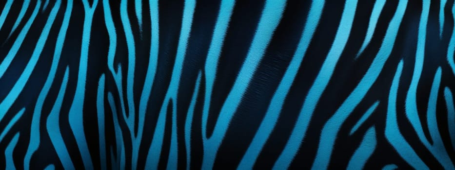 Blue zebra seamless pattern background. Animal skin texture in retro fashion style