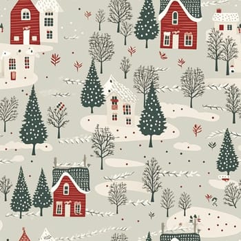 Seamless pattern, tileable Christmas holiday country dots print, English countryside cottage for wallpaper, wrapping paper, scrapbook, fabric and product design inspiration