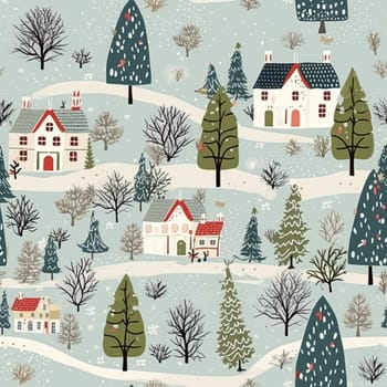 Seamless pattern, tileable Christmas holiday country dots print, English countryside cottage for wallpaper, wrapping paper, scrapbook, fabric and product design inspiration