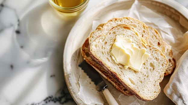 Bread and butter, homemade baking and traditional food, country life