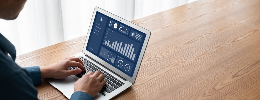 Business data dashboard provide modish business intelligence analytic for marketing strategy planning