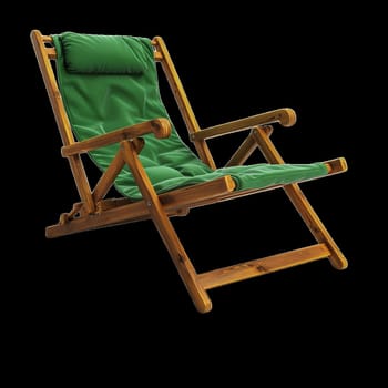 Deck Chair Isolated on Transparent Background. Relaxation and Summer Vacation Design Element. Png. Ai generated