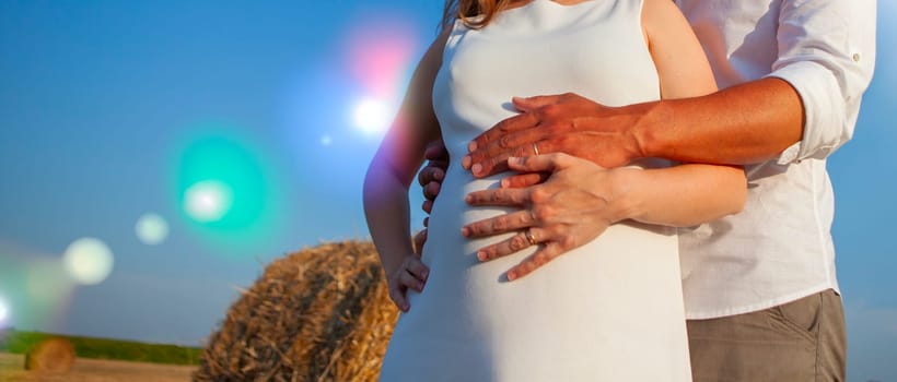 A pregnant woman and her loving husband joyfully anticipate their babys arrival, symbolizing hope. Maternity concept image isolated on white background for various projects.