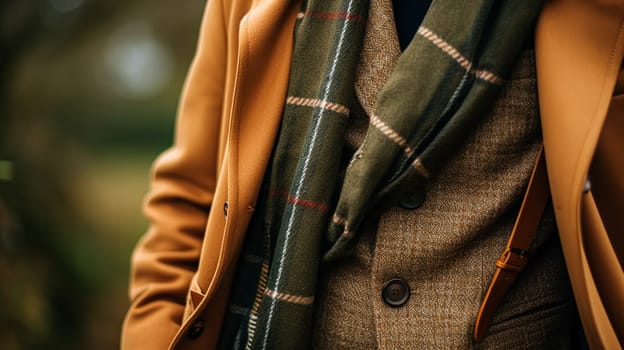 Menswear autumn winter clothing and tweed accessory collection in the English countryside, man fashion style, classic gentleman look inspiration