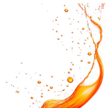 Vibrant drop water paint strokes merge in a dance of colors on a transparent canvas.