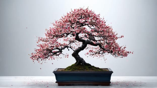 Abstract background with bonsai tree