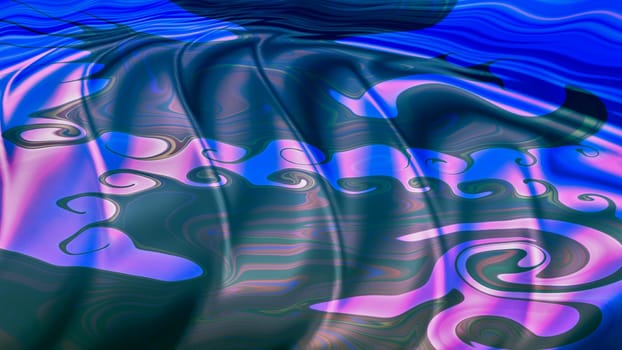 A trireme with sails is reflected on the surface of the water.