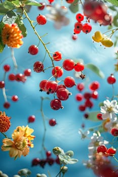 A splash of berries in the garden. Selective focus. nature.