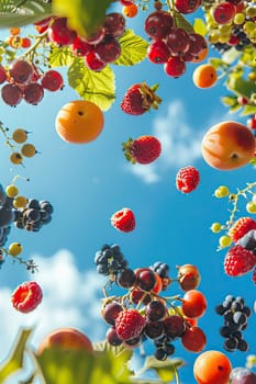 A splash of berries in the garden. Selective focus. nature.