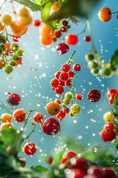 A splash of berries in the garden. Selective focus. nature.