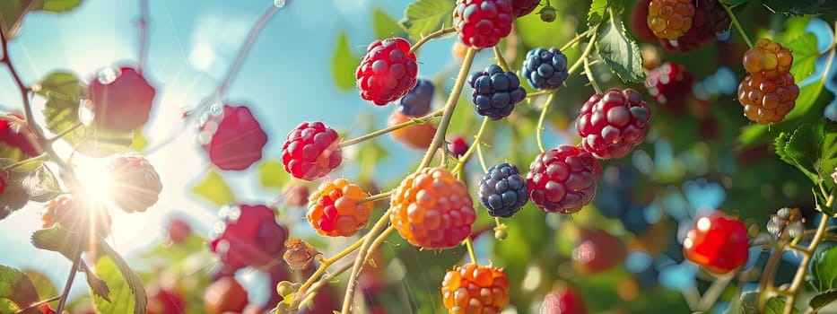 A splash of berries in the garden. Selective focus. nature.