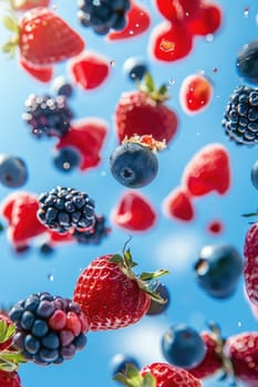 A splash of berries in the garden. Selective focus. nature.