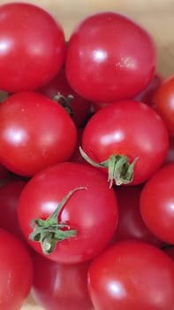 red fresh cherry tomatoes, vegetables food nature. High quality photo