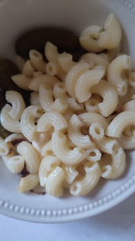 boiled pasta food in a plate, dinner lunch. High quality photo