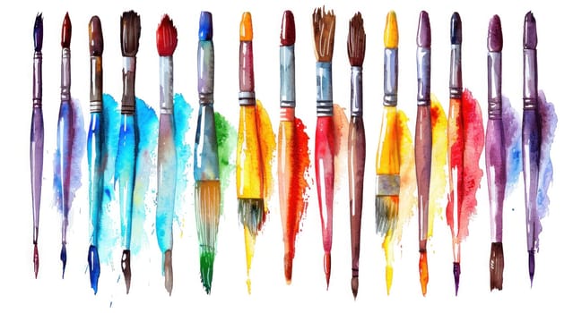 Watercolor painting brushes set for artistic creations, watercolor paint tools for vivid artistry and creativity