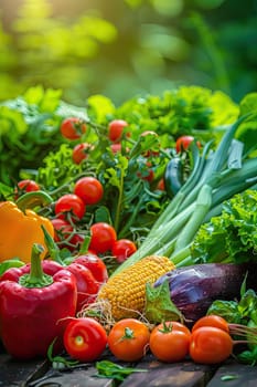 Harvest organic vegetables in the garden. Selective focus. Food.