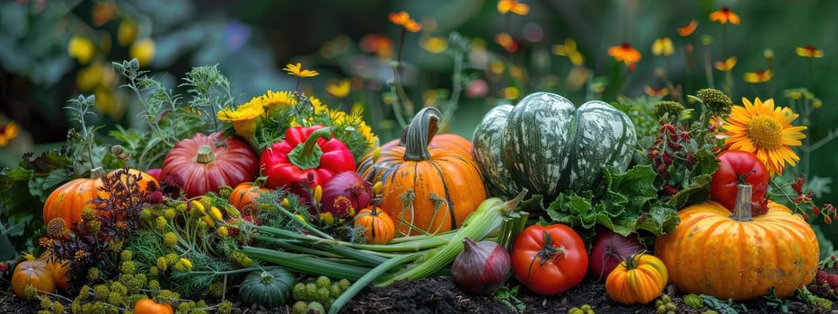 Harvest organic vegetables in the garden. Selective focus. Food.