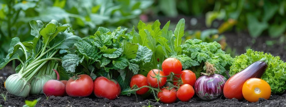 Harvest organic vegetables in the garden. Selective focus. Food.