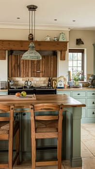 Bespoke kitchen design, country house and cottage interior design, English countryside style renovation and home decor idea