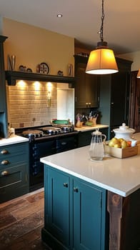 Bespoke kitchen design, country house and cottage interior design, English countryside style renovation and home decor idea