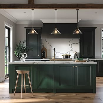 Bespoke kitchen design, country house and cottage interior design, English countryside style renovation and home decor idea