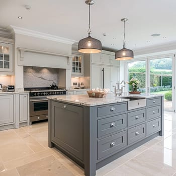 Bespoke kitchen design, country house and cottage interior design, English countryside style renovation and home decor idea