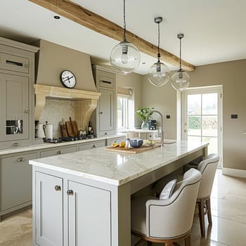 Bespoke kitchen design, country house and cottage interior design, English countryside style renovation and home decor idea