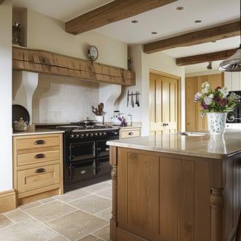 Bespoke kitchen design, country house and cottage interior design, English countryside style renovation and home decor idea