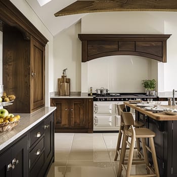 Bespoke kitchen design, country house and cottage interior design, English countryside style renovation and home decor idea