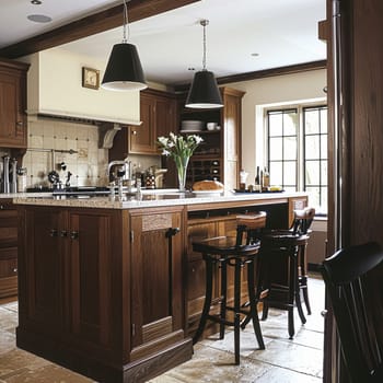 Bespoke kitchen design, country house and cottage interior design, English countryside style renovation and home decor idea