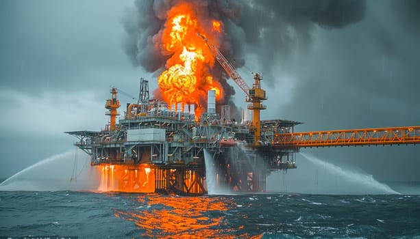 A catastrophic event on an offshore oil platform