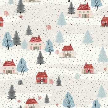 Seamless pattern, tileable Christmas holiday country dots print, English countryside cottage for wallpaper, wrapping paper, scrapbook, fabric and product design inspiration