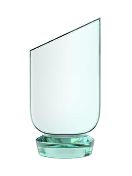 Blank crystal award on transparent crystal base