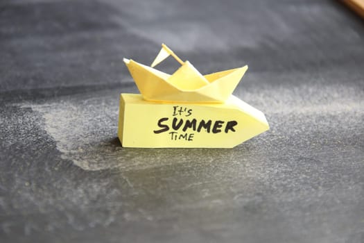 its summer time greeting text. Creative concept.