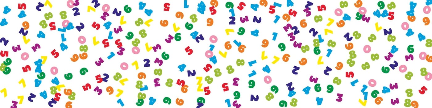 Scattered letters of latin alphabet. Colorful childish floating characters of English language. Foreign languages study concept. Back to school banner .