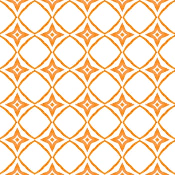Chevron watercolor pattern. Orange radiant boho chic summer design. Textile ready splendid print, swimwear fabric, wallpaper, wrapping. Green geometric chevron watercolor border.