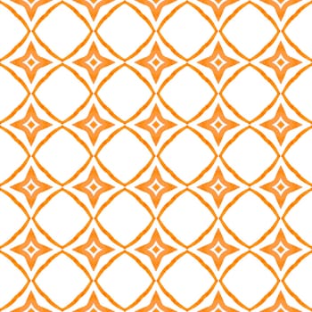 Chevron watercolor pattern. Orange radiant boho chic summer design. Textile ready splendid print, swimwear fabric, wallpaper, wrapping. Green geometric chevron watercolor border.