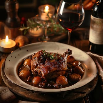 Elegant Beef Bourguignon Plated Dish.