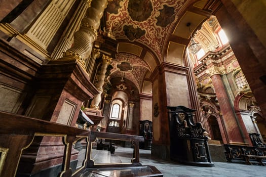 Poznan, Poland - 07 July 2023: Interior Of Archcathedral Basilica Of St. Peter And St. Paul In Poznan Showcases Stunning Architecture And Design