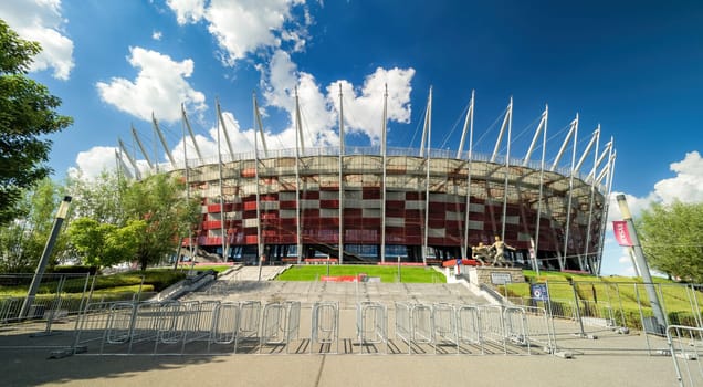 Warsaw, Poland - 10 August 2023: National Stadium The Main Football Stadium In Warsaw Poland