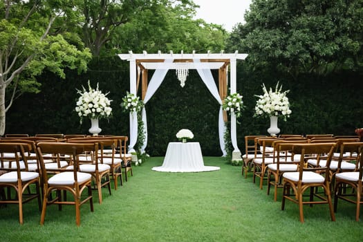 Minimalism and Love: Wedding in a Secluded Yard under the Sun's Rays.