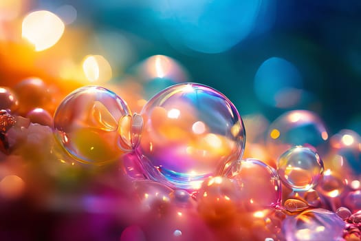 Colorful abstract background with a bubble blur effect